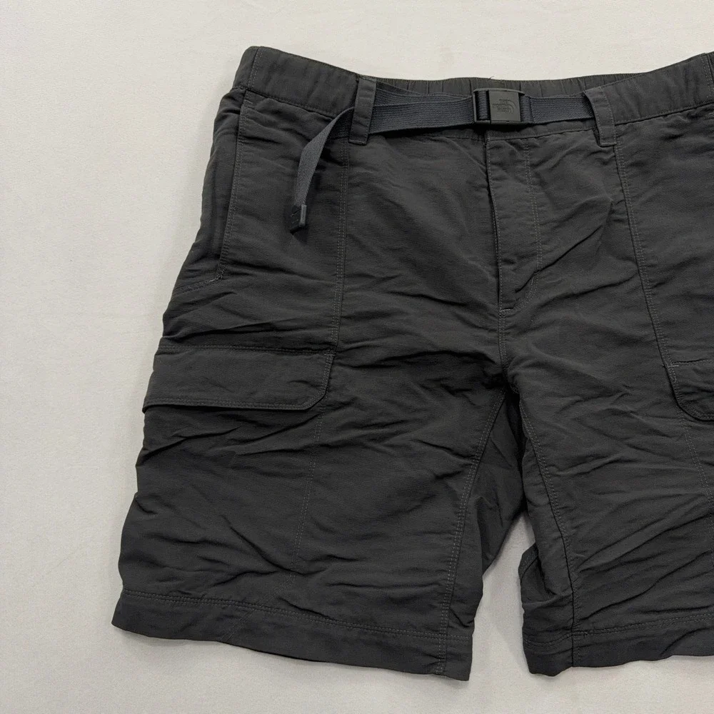 The North Face Cargo Shorts Belted Hiking Outdoor Dark Grey Mens Size Large